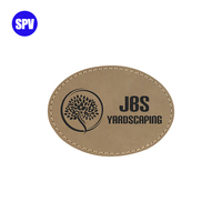3 "X 2" Patch de chapeau en cuir noir ovale Laserable avec adhésif Laserd Color Mettallics Gold