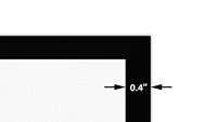 Écran de projection JAVES 120'' (16:9) 265x150cm à cadre fixe 6/9cm / HDTV 3D pour cinéma maison avec garantie de 3 ans