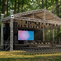 Structure carrée portable en alliage d'aluminium robuste à double couche avec installation rapide pour scène d'événements extérieurs, concerts et expositions