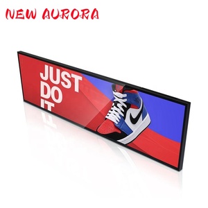 16.4\&quot; Long <strong>LCD</strong> Digital Edge Bar <strong>Screen</strong> Monitor <strong>Table</strong> Bar Display with Stretched Shelf for Retail Store Use - Product Image 1
