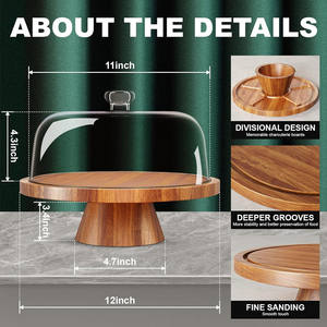 Supporto <span class=keywords><strong>per</strong></span> piedistallo <span class=keywords><strong>in</strong></span> <span class=keywords><strong>legno</strong></span> di Acacia <span class=keywords><strong>per</strong></span> tavola multiuso - Product Image 4