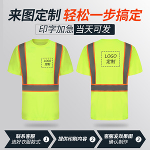 เสื้อยืดนิรภัยแบบมองเห็นได้ชัดเจน คอกลม สะท้อนแสง ระบายอากาศได้ดี แขนสั้น สำหรับงานก่อสร้าง ผู้ชาย ไซส์ M L XL 2XL - Product Image 5