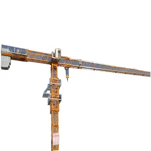 60m Jib Comprimento China 6 Ton Usado Flat Top Tower Crane Fabricação Topless Tower Crane Flat-Top Tower Crane