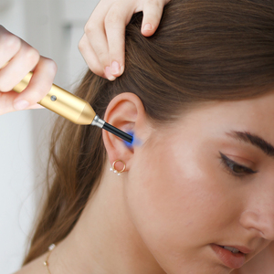 Pena terapi lampu LED alumunium portabel, senter inframerah biru & merah untuk Kesehatan Kulit & pengurang nyeri baterai tanam - Product Image 5