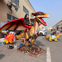 Pterosaure animatronique électrique mécanique réaliste, modèle de dinosaure à chevaucher pour parcs d'attractions, utilisation en extérieur et en intérieur, centre commercial