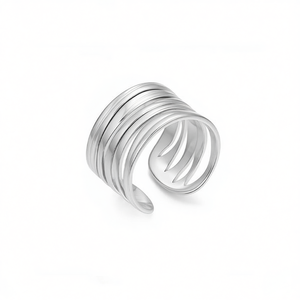 Anillo de Moda Amy Amy A3331 de Acero Inoxidable con Baño de Plata 925, Geométrico, Moderno, para Uso Diario, Regalo de Joyería para Mujer - Product Image 3