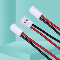 Cableado UL1007 24AWG Rojo y Negro con Conector Macho HY2.0 2P, Cable de Cobre Estañado para Control de Acceso y Cerraduras Inteligentes
