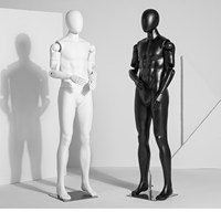 Mannequin robotisé corps entier réglable pour présentation de vêtements, avec bras flexibles et mobiles, modèle homme