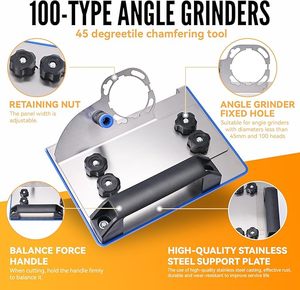 High Quality 45 Degree Stainless Steel Tile Chamfering <strong>Tool</strong> 100 Angle Grinder Attachment Power <strong>Tool</strong> Accessories for <strong>Cutting</strong> - Product Image 2