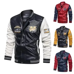 <span class=keywords><strong>Veste</strong></span> en <span class=keywords><strong>cuir</strong></span> PU LAYENNE OEM, grande taille, <span class=keywords><strong>veste</strong></span> en similicuir pour homme, vestes pour hommes - Product Image 4