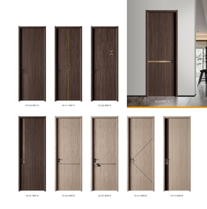 Portes intérieures modernes en PVC, bois et MDF, étanches, pour chambre, bureau, appartement, entrée - Product Image 4