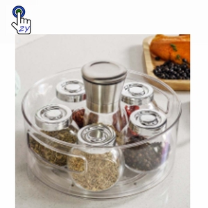 Organizador Giratorio de Acrílico Transparente para Especias de Cocina, Bandeja Giratoria de Plástico para Gabinete - Product Image 1