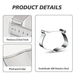 Moule à biscuits en forme de hibou Cortadores De Galletas <span class=keywords><strong>emporte</strong></span>-pièce en acier inoxydable de qualité alimentaire personnalisé pour la cuisson des gâteaux - Product Image 4