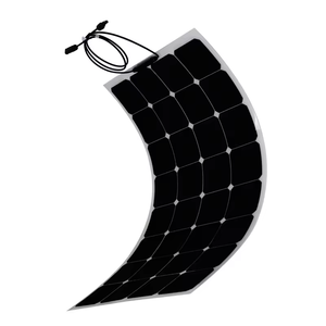 Panneau solaire monocristallin bifacial tout noir 200W, <span class=keywords><strong>semi</strong></span>-flexible, demi-cellule, double verre, ETFE, 12V <span class=keywords><strong>pour</strong></span> camping-car, bateau et applications marines - Product Image 2