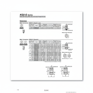 นิวเมติกส์แบบสัมผัสเดียว KQ2H12-04GS ชิ้นส่วนนิวเมติก SMC - Product Image 1