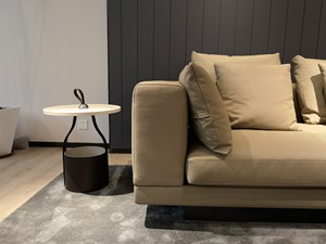 Juego de Sofás Reclinables en Forma de L, Tapizados, de Cuero Italiano de Grano Completo, Estilo Minimalista Milano, para Villa - Product Image 5