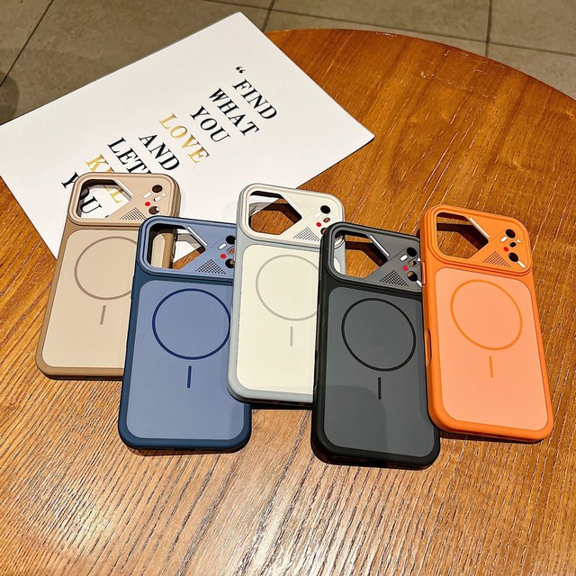 Magnetic Phone PC Case for iPhone 18 Pro Max 17 Air 16 15 14 13 12 11 Pro Max Plus Luxury Matte Shockproof AI Button Full Cover