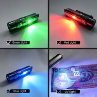 Senter Mini EDC Ultra-tipis Berbahan Titanium Alloy Isi Ulang Kelas Atas dengan Lampu LED Tiga Warna dan Gantungan Kunci