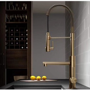Modern Stainless Steel Kitchen Faucet Single Handle Pull Out Spray <b>Deck</b> Mounted 2.0-2.9gal/m YQ3013F - Product Image 4