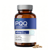 Capsules PQQ à Marque Blanche OEM 40mg Pyrroloquinoline Quinone pour la Santé Cérébrale, l'Énergie Cellulaire, la Mémoire et la Concentration – Soutien Adulte Végétalien