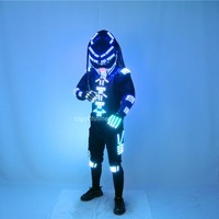 Costume de robot LED RGB Dance Tron pour homme, armure lumineuse, vêtements de scène, performance, fête, déguisement, Halloween, Noël, nouveauté