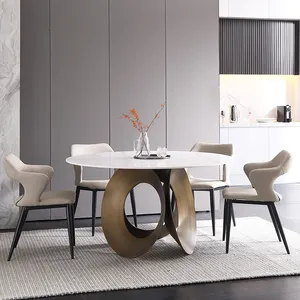 Fabriek Groothandel Moderne Eettafel Van Wit Marmer Voor Eetkamer Meubels Diner Sets