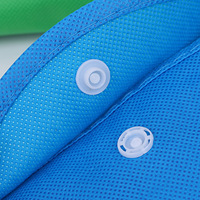 Sac publicitaire pliable en non-tissé laminé, écologique, horizontal, vierge, tridimensionnel, pour vêtements et courses