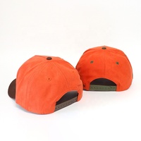 Gorro de Caza de Gamuza de 5 Paneles de Alta Calidad, Color Naranja Brillante, Bordado 3D Personalizado, Gorra de Béisbol con Visera de Camuflaje para Hombre y Mujer, Marca al por Mayor