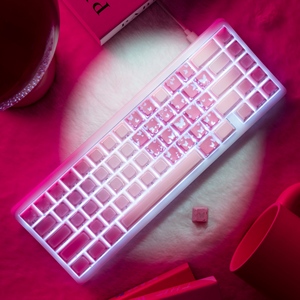 Xvx flutterbloom Bàn phím cơ chơi game OEM với keycaps màu hồng bố trí 21 phím tất cả các phương pháp in ấn MX Switch IMD - Product Image 3