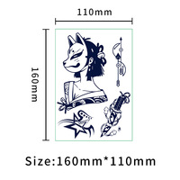 Semi-Permanente Waterdichte Papieren Tattoo Stickers Plantaardige Grote Ontwerpen Kruidenvruchtensap Niet-Giftige Body Art Face Mouw