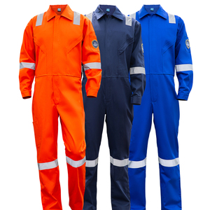 Flame-retardant Work Coveralls Reflective Strips Men and Women Working Clothes suit Anti-static Fire retardant Worker Uniform