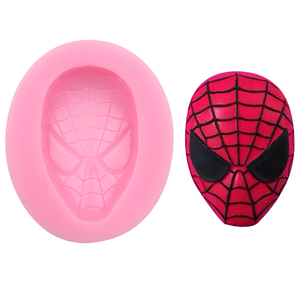 Moldes Desechables de Silicona con Forma de Spider-Man y Capitán América - Moldes 3D para Fondant, Encaje de Azúcar y Chocolate para Hornear, Bolsa OPP - Product Image 1