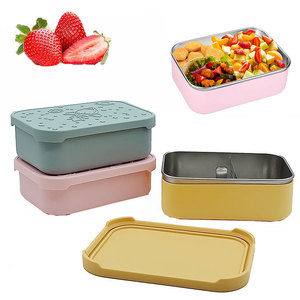 High Capacity Air Tight Silicone Rubber Plastic Lunch Box Fridge Kitchen Food Storage Container