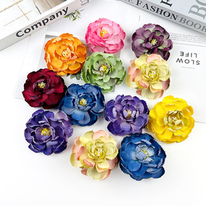 Fleurs de pivoine artificielles 8cm, bouquet de fleurs en soie pour accessoires de photographie de mariage, décorations pour la maison - Product Image 1