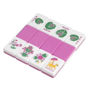 Juego de Fichas de Mahjong Acrílicas Rosadas Modernas de 40 mm Personalizadas para Casino, Regalos para Festivales y Noches de Juego en Familia - Product Image 3