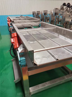 Commerciële Groente En Fruit Vibrerende Waterfilter Roestvrijstalen Voedselverwerking Lineaire Trillingsafdruiprek