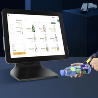 Sistema POS Todo en Uno de 15.6 Pulgadas, Caja Registradora, Impresora, Escáner, Cajón de Efectivo, Dispositivo POS para Minoristas, Software Inteligente