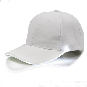 Hip Pop Trắng Led Dạ Quang Mũ Mới Sợi Quang Sun <span class=keywords><strong>Visor</strong></span> Mũ Bóng Chày Mũ Mặt Trời - Product Image 1