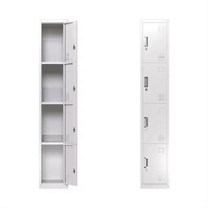 Tùy Chỉnh 4-Cửa Kim Loại Locker Tủ Giá Rẻ Thép Thương Mại Đồ Nội Thất Cho Phòng Tập Thể Dục Quần Áo Lưu Trữ Locker - Product Image 1