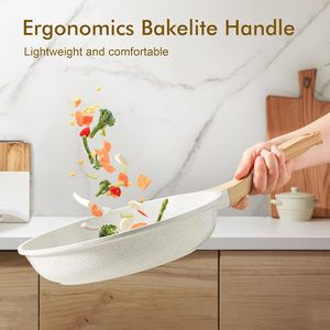 Sartén Antiadherente de Cerámica de 8 Pulgadas, Sartén para Omelets, Saludable, No Tóxica, Compatible con Inducción, Mango Resistente al Calor - Product Image 4