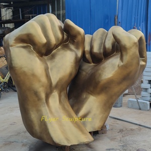 Statua in Metallo Grande Personalizzata per Parchi: Scultura Moderna in Bronzo con Mano che Afferra, Raffigurante una Ragazza che Ti Ferma <span class=keywords><strong>se</strong></span> Cadesti - Product Image 5