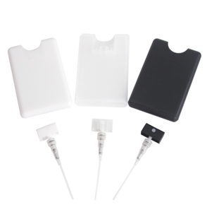 Flacon de parfum <span class=keywords><strong>vide</strong></span> en plastique PP de haute qualité, format carte de crédit, 10 ml, 15 ml, 20 ml, blanc, noir, transparent, avec bouchon pulvérisateur - Product Image 1