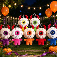 Porte-clés en peluche personnalisé, jouet en peluche doux en forme d'œil mignon, pendentif en peluche fantaisie, peluches originales pour magasin, salle de classe, jardin, cour