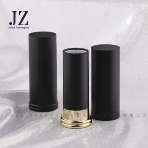 Jinze काले मैट गोल आकार फाउंडेशन छड़ी पैकेजिंग छड़ी blusher ट्यूब कंटेनर 13.5g