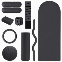 Ensemble d'accessoires de Pilates personnalisé 5 pièces : Ballon, Anneau, Bandes en tissu, Poids pour chevilles et poignets pour usage en studio privé