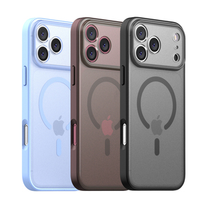 Custodia Opaca Effetto Pelle Liscia per iPhone 18 Pro Max, Protezione Completa Lente Fotocamera, Antiurto, Semi Trasparente, Magnetica - Product Image 1