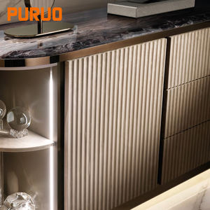 PURUO ev kullanımı oturma mobilya ahşap dolap yemek odası mdf büfe dolap konsol masaları - Product Image 5