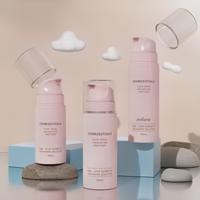 Botol Busa PET Pink 120ml 150ml dengan Pompa Semprot, Botol Kosmetik Isi Ulang untuk Mousse, Pembersih Wajah, Sabun Cuci Tangan