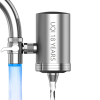 Filtre à eau en acier 304 pour robinet d'évier, purificateur d'eau rotatif à 360° ANSI42, réduit les métaux lourds, élimine 99,6% du plomb, améliore le goût