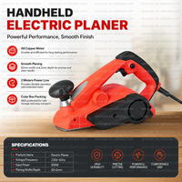 Raboteuse électrique portative 600W, 82mm, profondeur de rabotage 2mm, 16000 tr/min, moteur tout cuivre pour le travail du bois et la menuiserie